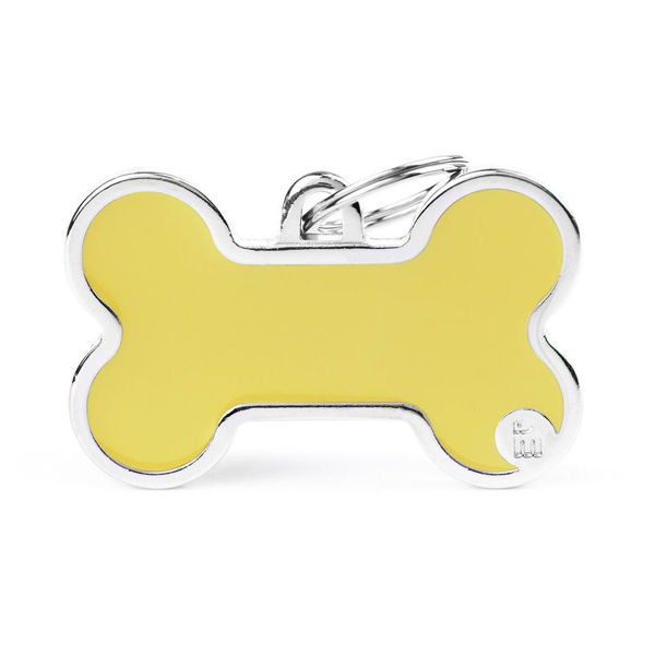 Imagen de Chapita Hueso Xl Logo Amarillo Basic Handmade