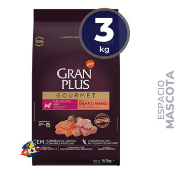 Imagen de Alimento GRANPLUS Perro Gourmet Adulto Mini Sabor Salmon y Pollo 3 kg