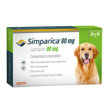 Imagen de Antipulgas y Garrapatas SIMPARICA 20 a 40 kg - 1 comprimido