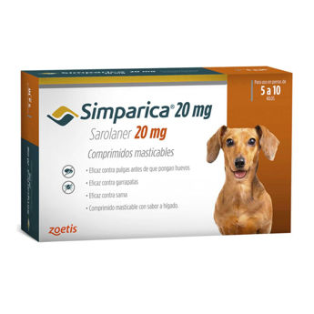 Imagen de Antipulgas y Garrapatas SIMPARICA 5 a 10 kg - 1 comprimido