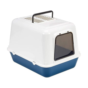 Imagen de Baño Cerrado Para Gato FERPLAST Clear Cat 20 Color Azul