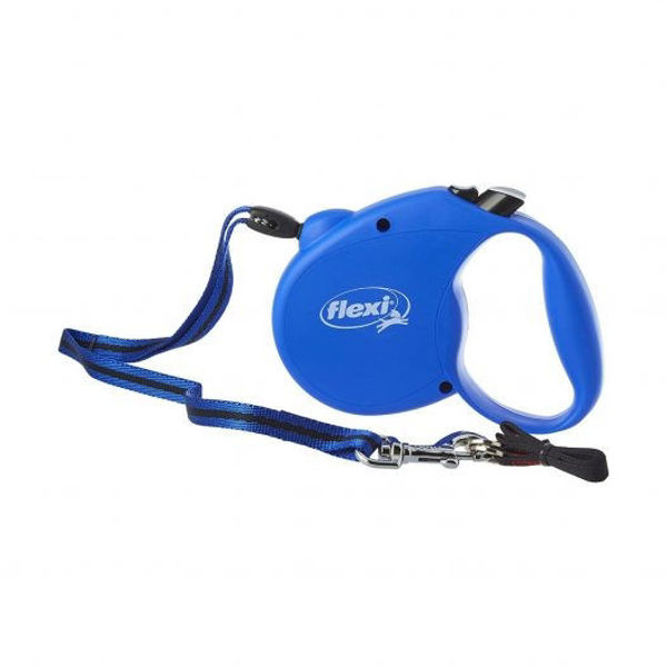 Imagen de Correa Para Perro FLEXI Retractil 5 mts Color Azul Talle S