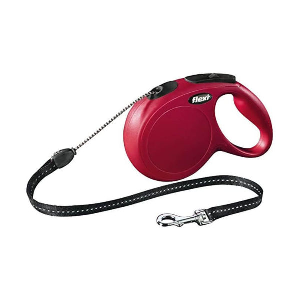 Imagen de Correa Para Perro FLEXI Cordón New Classic 5 mts Color Rojo Talle S