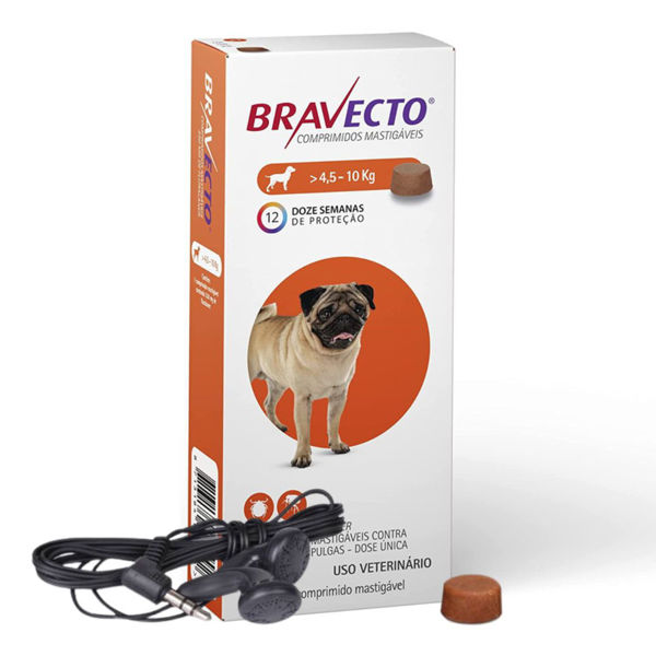 Imagen de Antipulgas y Garrapatas BRAVECTO 4.5 a 10 kg - 1 Comprimido + Regalo