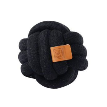 Imagen de Juguete Para Perro M-PETS Pelota Coto Lana Color Negro - 6.5 cm