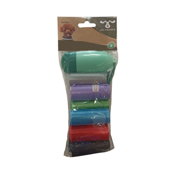 Imagen de Bolsas Para Materia LILI MASCOTA 12 Rollos + Dispensador