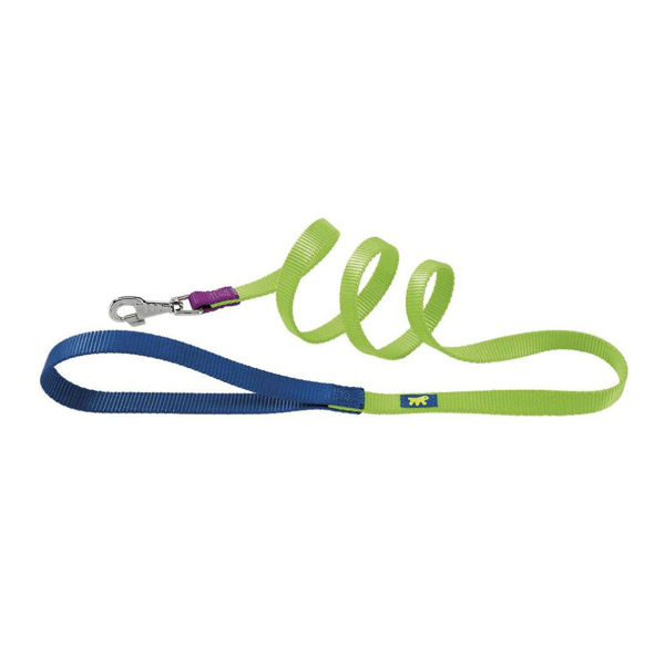 Imagen de Correa Para Perro FERPLAST Club G10/120 Colours Color Verde y Azul