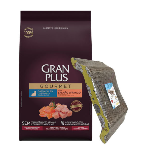 Imagen de Alimento GRANPLUS Gato Gourmet Adulto Castrado Salmón y Pollo 10 kg + Regalo