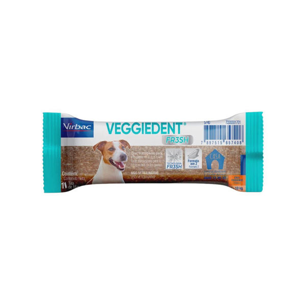 Imagen de Snack Tira Masticable VEGGIEDENT FRESH S Contra el Sarro y Mal Aliento - 1 unidad