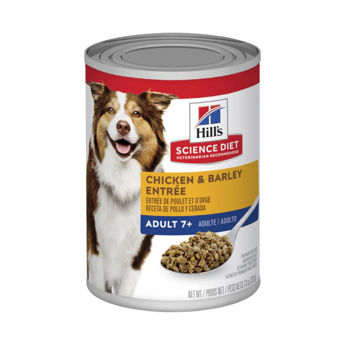 Imagen de Snack Lata HILLS Perro Mature +7 Años Chicken & Barley Entrée 370 grs