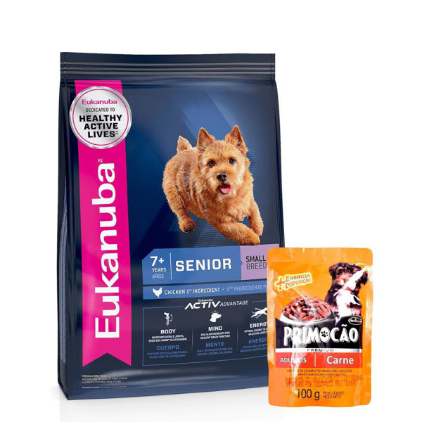 Imagen de Alimento EUKANUBA Perro Senior Raza Pequeña 3 kg + Regalo