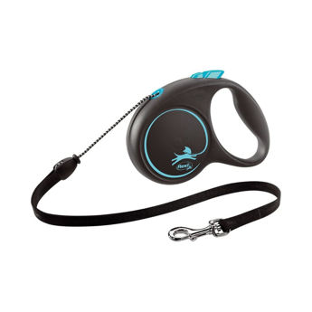 Imagen de Correa Para Perro FLEXI Black Design Cordón 5 mts Color Azul Talle M