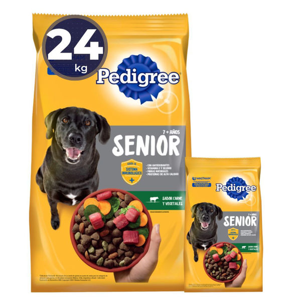 Imagen de Alimento PEDIGREE Perro Senior Carne y Vegetales 21 kg + 3 kg