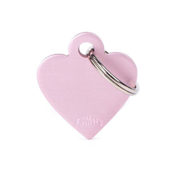 Imagen de Chapita Identificatoria MYFAMILY Corazón Pequeño Color Rosado