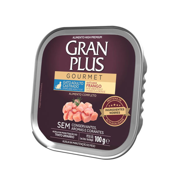 Imagen de Snack Paté GRAN PLUS Gato Castrado Sabor Pollo 100grs