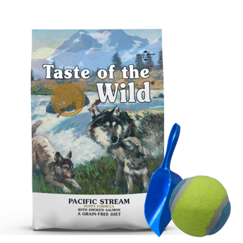 Imagen de Alimento TASTE OF THE WILD Pacific Stream (Grain Free) Perro Cachorro Todas las Razas Sabor Salmón 12,2 kg + Regalo