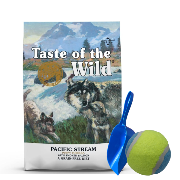 Imagen de Alimento TASTE OF THE WILD Pacific Stream (Grain Free) Perro Cachorro Todas las Razas Sabor Salmón 12,2 kg + Regalo