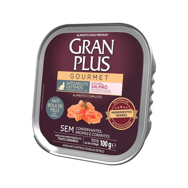 Imagen de Snack Paté GRAN PLUS Gato Bola de Pelos Sabor Salmon 100 grs