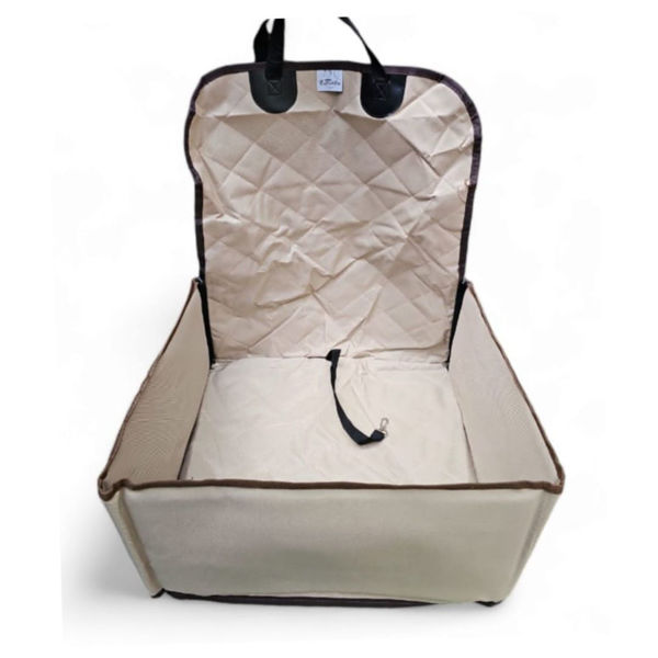 Imagen de Cubre Asiento LILI MASCOTA Transportador Individual Para Auto ABT-870 Color Beige