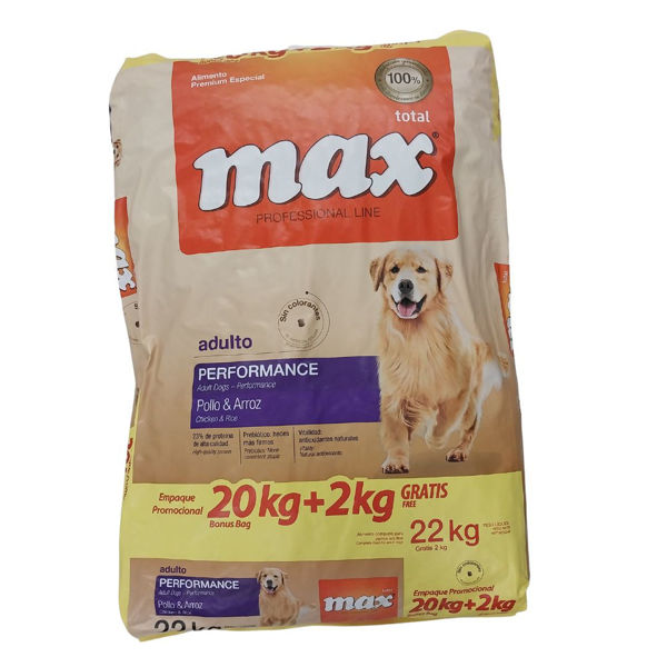 Imagen de Alimento MAX Perro Adulto Performance 20 kg + 2 kg / con avería
