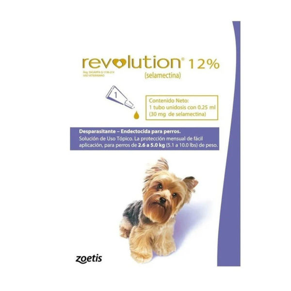 Imagen de Pipeta REVOLUTION Antiparasitario Interno y Externo - Perros de 2,6 a 5 kg