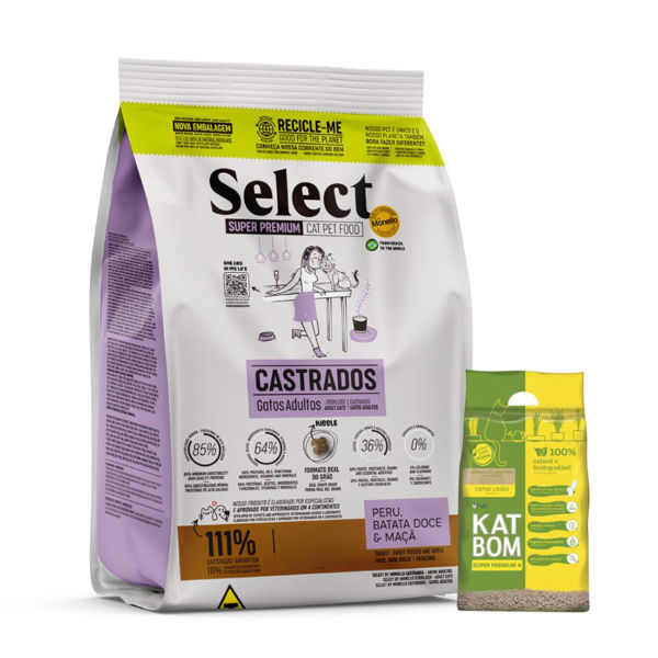 Imagen de Alimento SELECT BY MONELLO Gato Adulto Castrado 7 kg + Regalo
