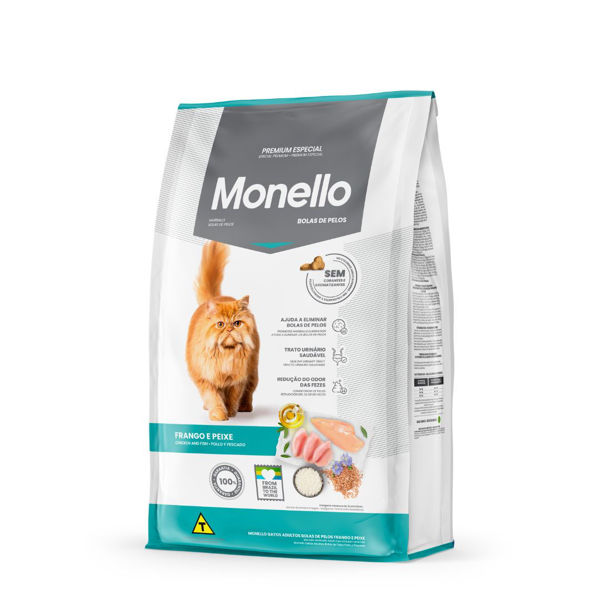Imagen de Alimento MONELLO Gato Adulto Control Bolas de Pelo Sabor Pollo y Pescado 1 kg