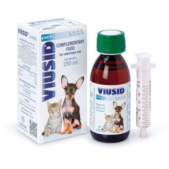 Imagen de Suplemento Alimentario VIUSID PETS Solución Oral Perros y Gatos Antioxidante Antiviral 150 ml
