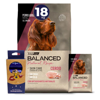 Imagen de Alimento VITALCAN Perro BALANCED Adulto Cerdo y Arroz 15 kg + Regalo