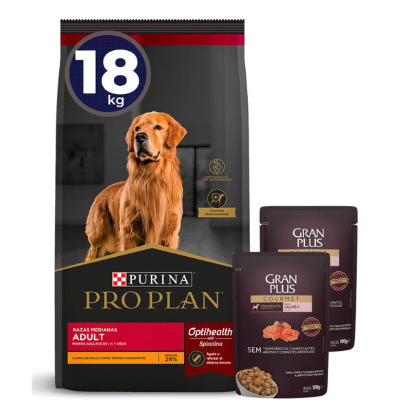 Imagen de Alimento PROPLAN Perro Adulto Raza Mediana 15 + 3 kg + Regalo