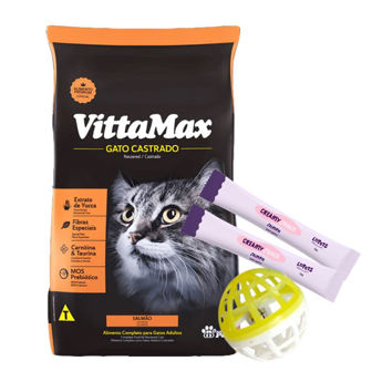 Imagen de Alimento VITTAMAX Gato Castrado Sabor Salmón 10 kg + Regalo
