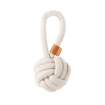 Imagen de Juguete Para Perro MPETS Pelota Coto White Loop Ball 6.5 cm