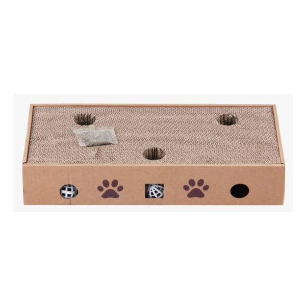 Imagen de Juguete Para Gato PAWISE Rascador 2 En 1 Con Pelotas