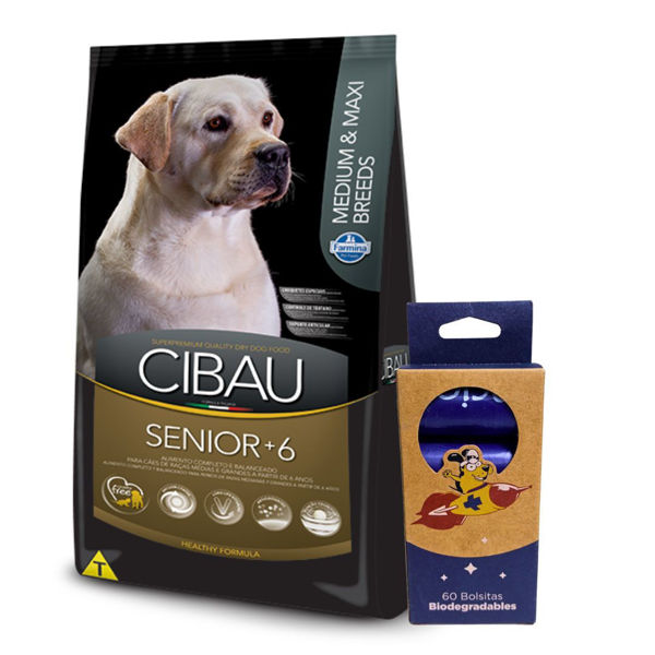 Imagen de Alimento CIBAU Perro Senior +6 años 12 kg + Regalo