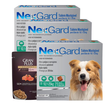 Imagen de Antipulgas y Garrapatas NEXGARD 10 A 25 Kg - 3 Comprimidos