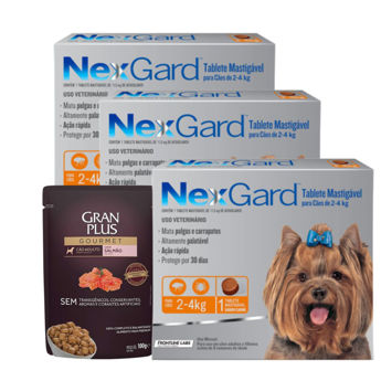 Imagen de Antipulgas y Garrapatas NEXGARD 2 a 4 Kg - 3 Comprimidos
