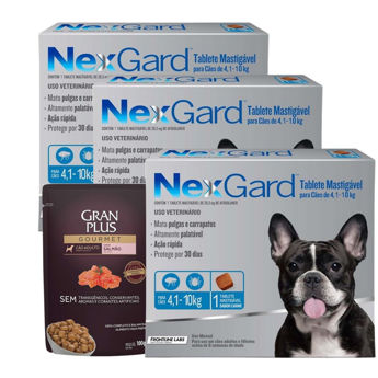 Imagen de Antipulgas y Garrapatas NEXGARD 4 a 10 Kg - 3 Comprimidos