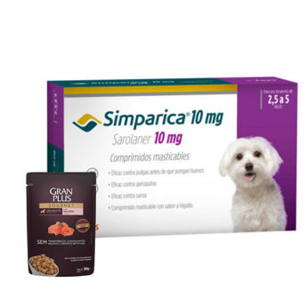 Imagen de Antipulgas y Garrapatas SIMPARICA 2.5 a 5 kg - 3 Comprimidos