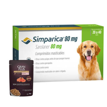 Imagen de Antipulgas y Garrapatas SIMPARICA 20 a 40 kg - 3 Comprimidos