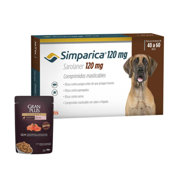 Imagen de Antipulgas y Garrapatas SIMPARICA 40 a 60 kg - 3 Comprimidos