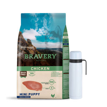 Imagen de Alimento BRAVERY Perro Cachorro Raza Pequeña y Mini Sabor Pollo 7 kg + Regalo