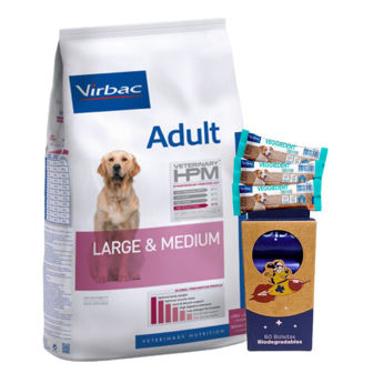 Imagen de Alimento VIRBAC HPM Perro Adulto Raza Mediana y Grande 12 kg + Regalo