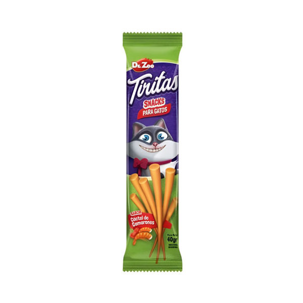 Imagen de Snack Para Gato DRZOO Tiritas Cóctel Camarones 40gr - 1 Unidad
