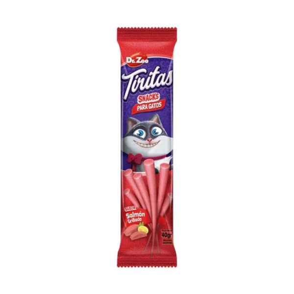 Imagen de Snack Para Gato DRZOO Tiritas Salmón Grillado 40gr - 1 Unidad