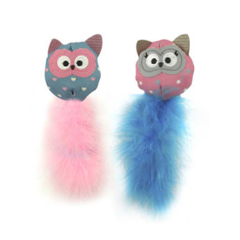 Imagen de Juguete Para Gato ANIMAL PLANET Búho Mini Con Pluma