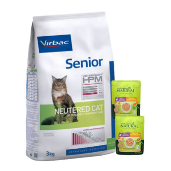 Imagen de Alimento VIRBAC HPM Gato Senior Neutered Castrado 3 kg + Regalo