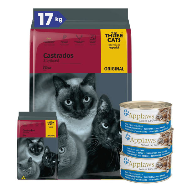 Imagen de Alimento THREE CATS Original Gato Castrado 15 kg + Regalo