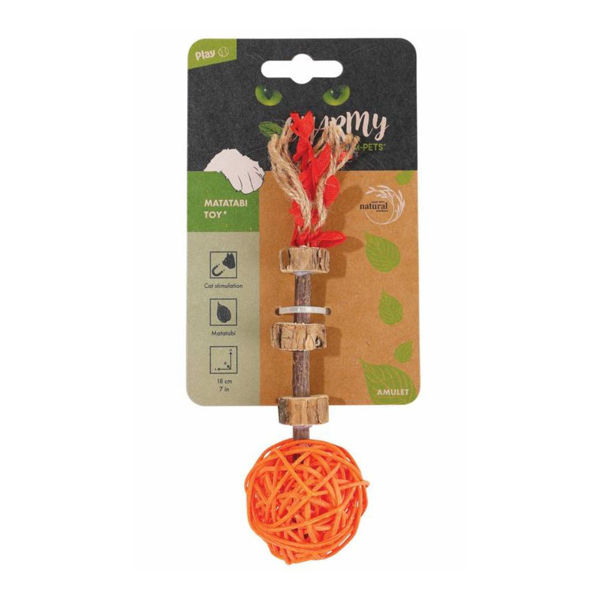 Imagen de Juguete Para Gato M-PETS Charmy Matatabi Amulet Naranja