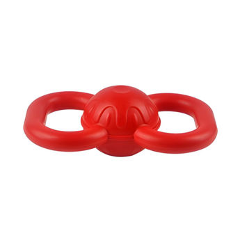 Imagen de Juguete Para Perro LILI MASCOTA Mancuerna 2 Agarres Rojo