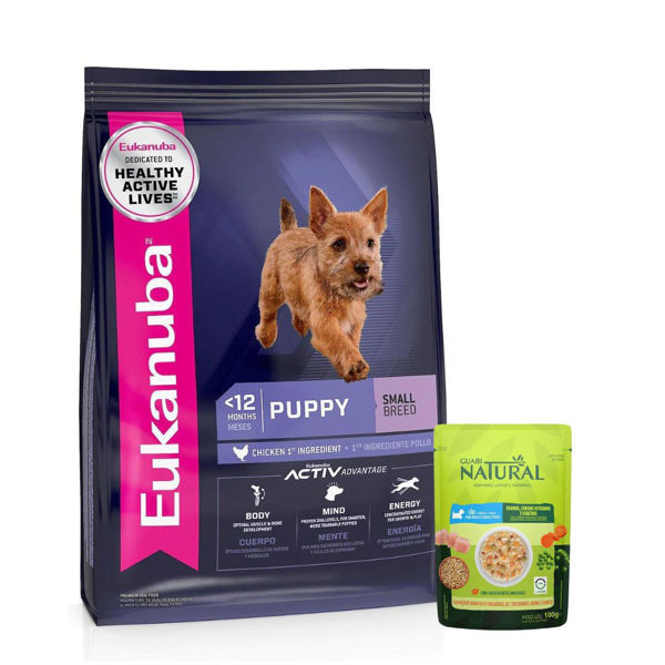 Imagen de Alimento EUKANUBA Perro Cachorro Raza Pequeña 3 kg + Regalo